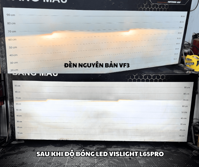 Độ đèn VF3 - độ bóng led zin mới nhất 2024